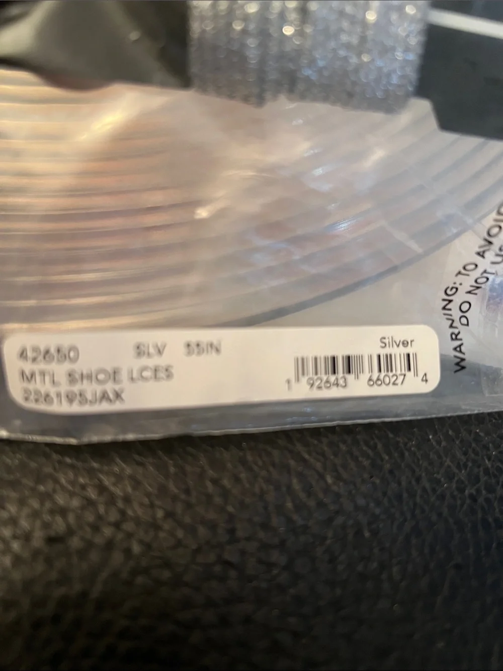 COACH  NIP SILVER METALLIC 55” SHOELACES
